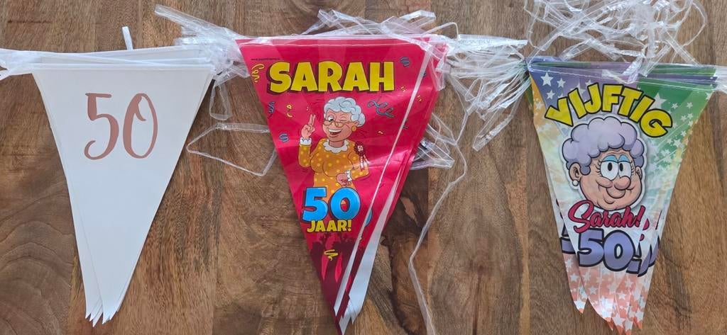 Sarah 50 jaar versiering, Hobby en Vrije tijd, Feestartikelen, Ophalen, Versiering, Abraham of Sarah