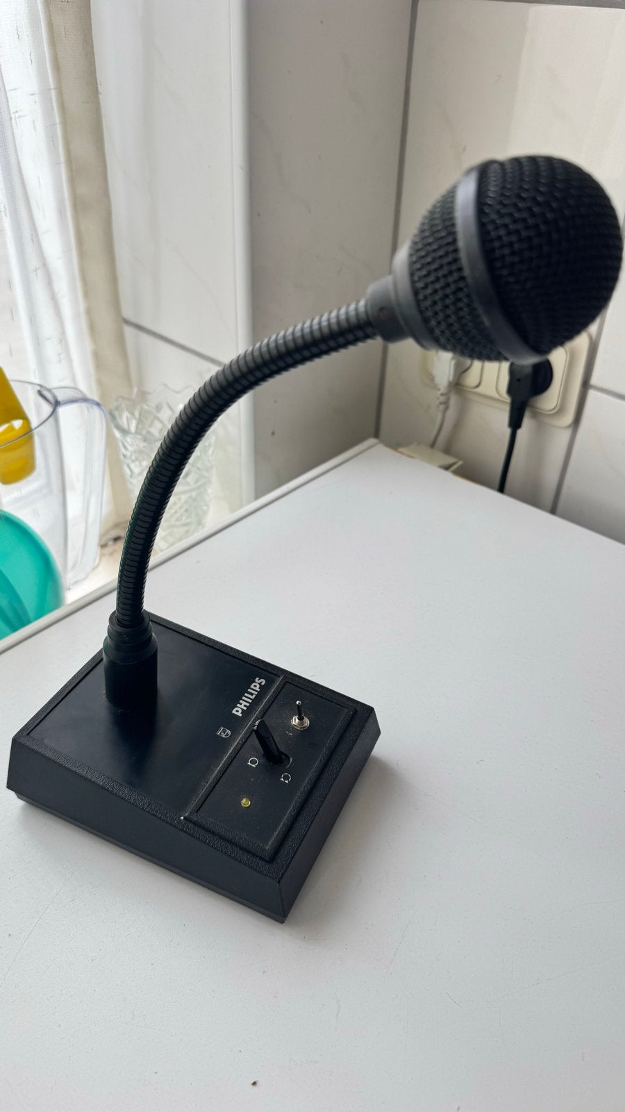 Philips Desktop Microfoon - Vintage Conferentie Microfoon, Muziek en Instrumenten, Microfoons, Ophalen, Gebruikt, Overige typen