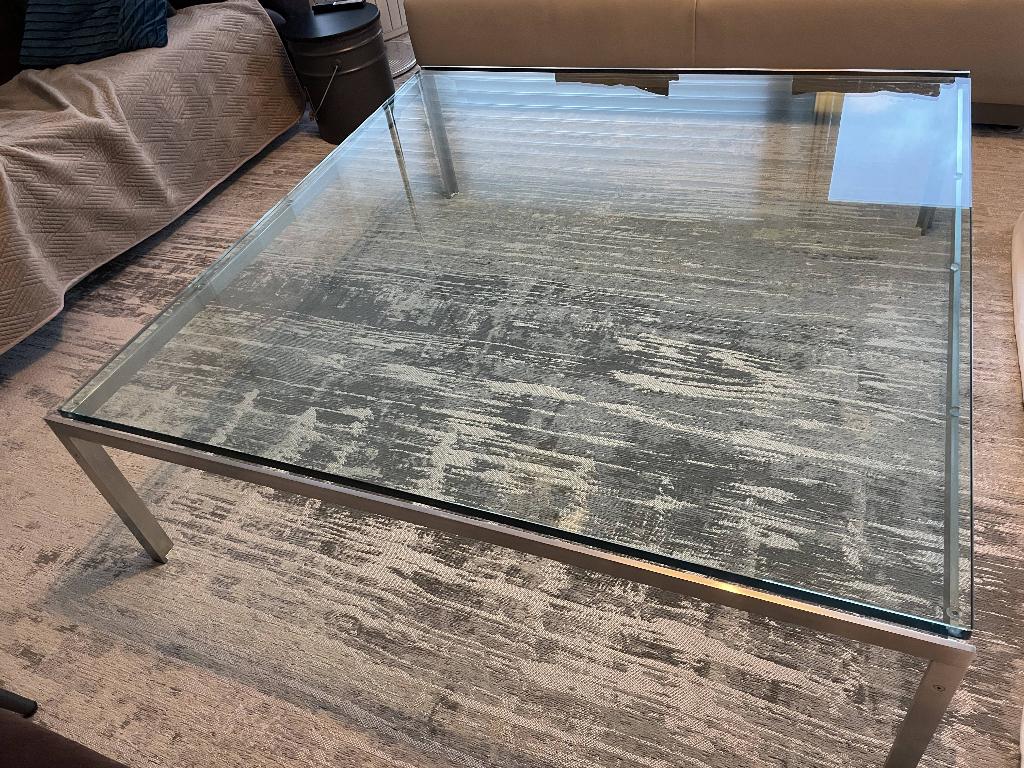 design salontafel Metaform, Ophalen, Gebruikt, Vierkant, Glas