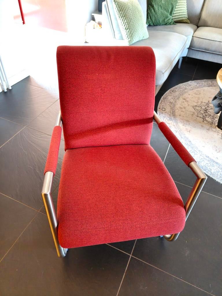 Fauteuil Angelica Henders en Hazel - Rood, Ophalen, 75 tot 100 cm, Zo goed als nieuw, Stof