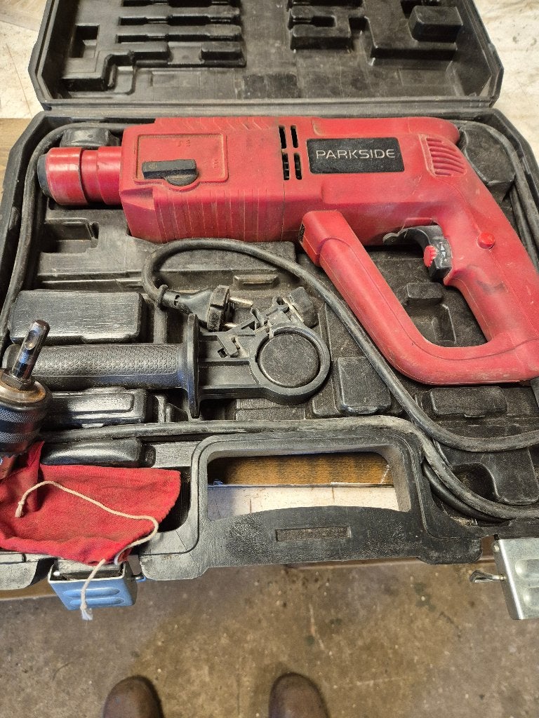 klopboor / hakhamer, Ophalen, Gebruikt, Boormachine