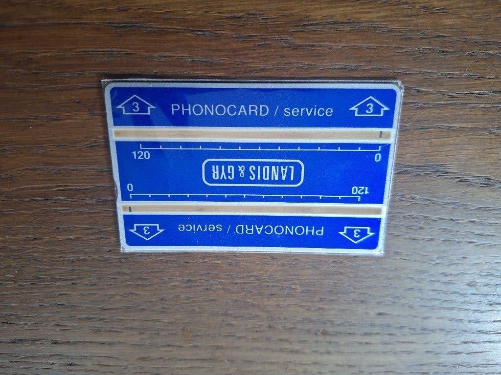 service telefoonkaart type '3' serie 512K, Verzenden