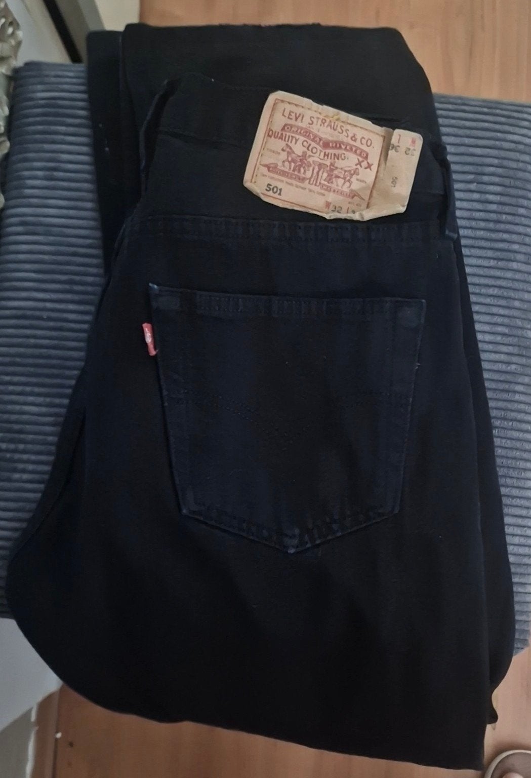 Heren Levi's 501 Jeans Zwart W32 L36 vintage, Levi's, Zwart, W32 (confectie 46) of kleiner, Ophalen of Verzenden