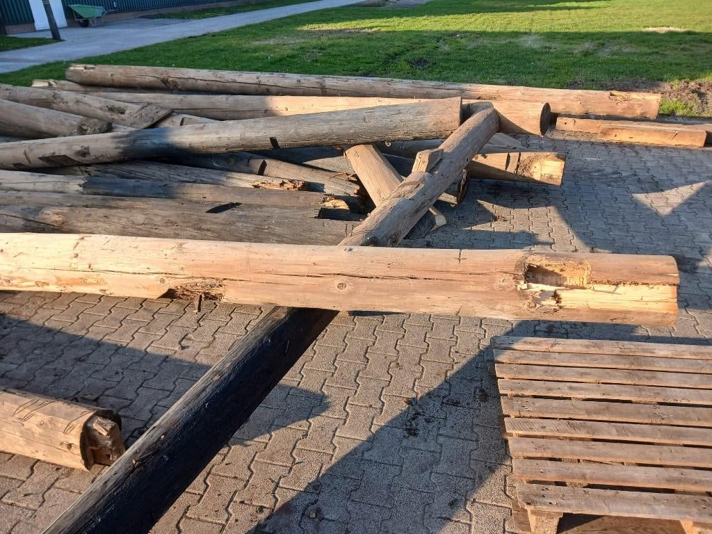 Houten gebinten afkomstig van kapschuur, Ophalen, Gebruikt, Overige typen, Overige houtsoorten