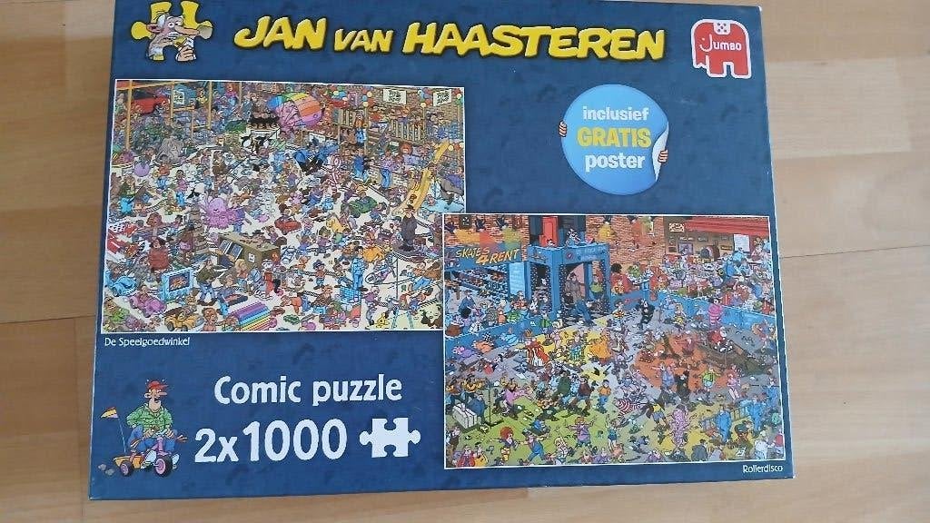 JAN VAN HAASTEREN PUZZELS  2x 1000 STUKJES, Ophalen of Verzenden, 500 t/m 1500 stukjes, Zo goed als nieuw, Legpuzzel