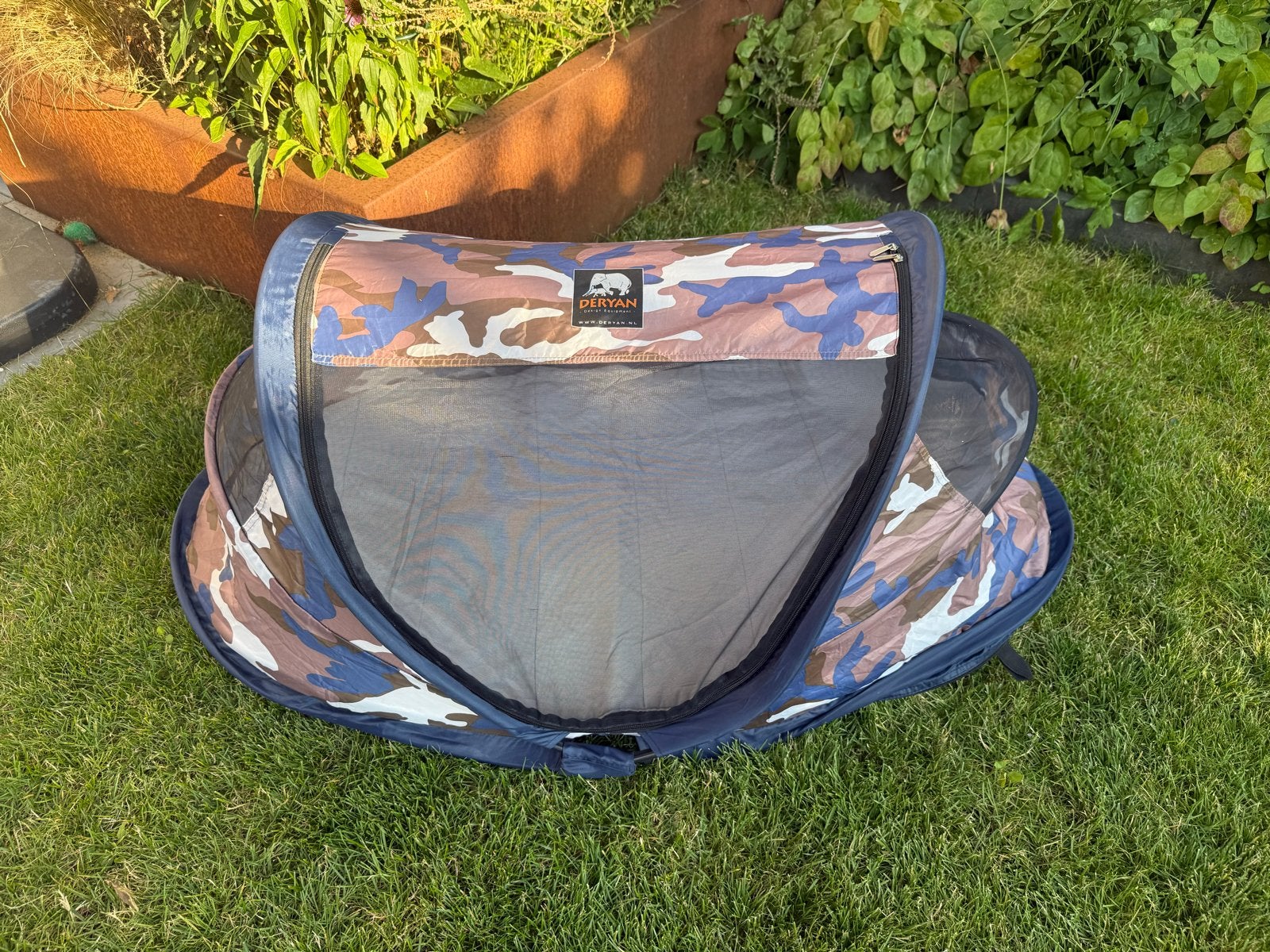 Deryan Baby Luxe Peuter Reisbedje/Tentje Camouflage, Ophalen, Zo goed als nieuw