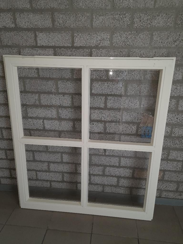 Te koop: Hardhouten ramen incl. glas, Ophalen, Gevelraam of Ruit, Gebruikt, 80 tot 120 cm