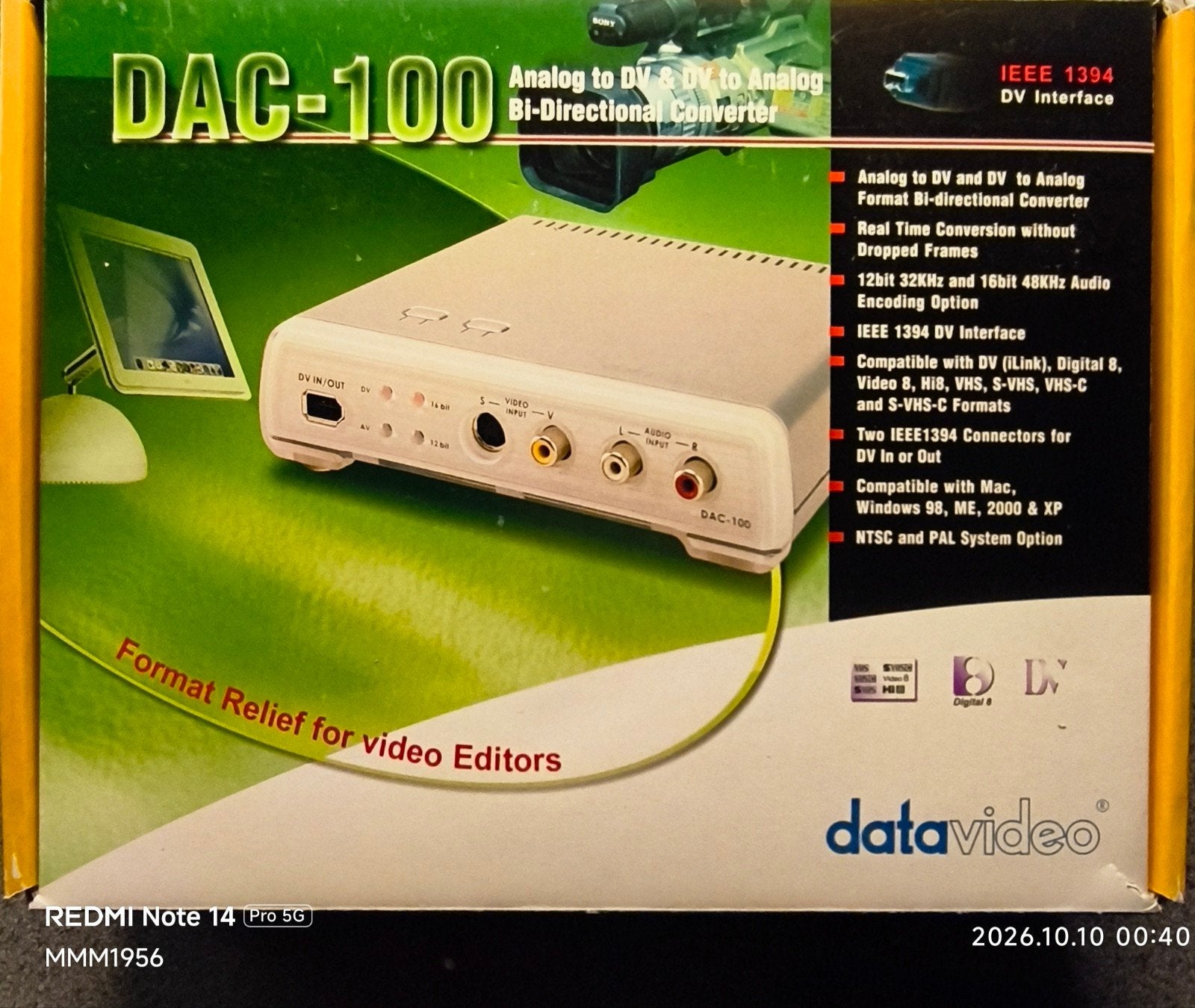 Datavideo DAC-100 Analoge naar Digitale Converter, Ophalen of Verzenden, Zo goed als nieuw