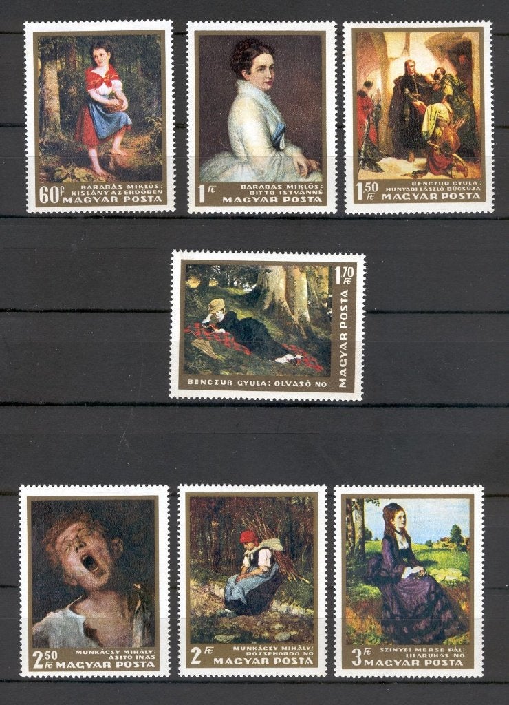 656 - Hongarije michel 2291A/2297A met plakkerrest , Schilde, Postzegels en Munten, Postzegels | Europa | Hongarije, Verzenden