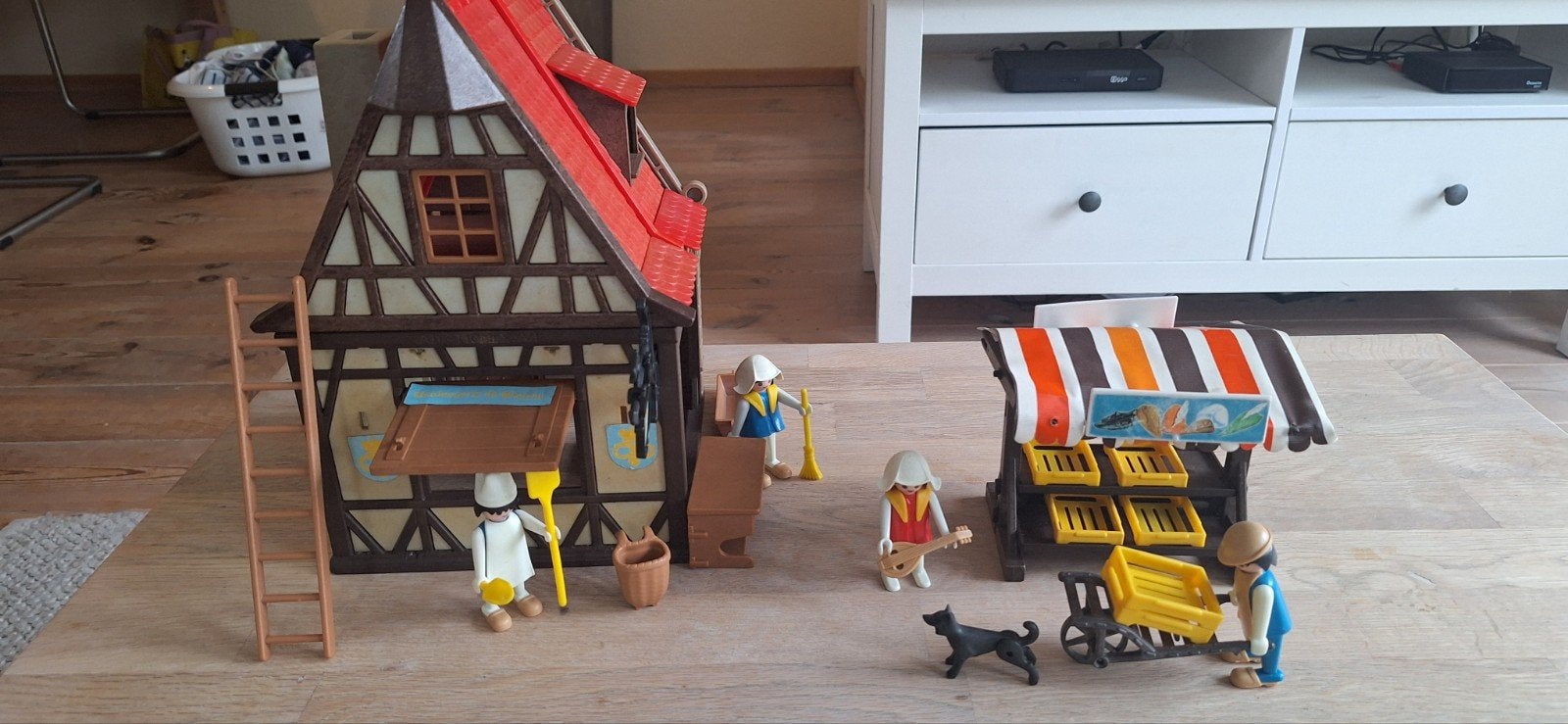 Vintage Playmobil set 3441/3183 middeleeuwse bakkerij, Ophalen of Verzenden, Gebruikt