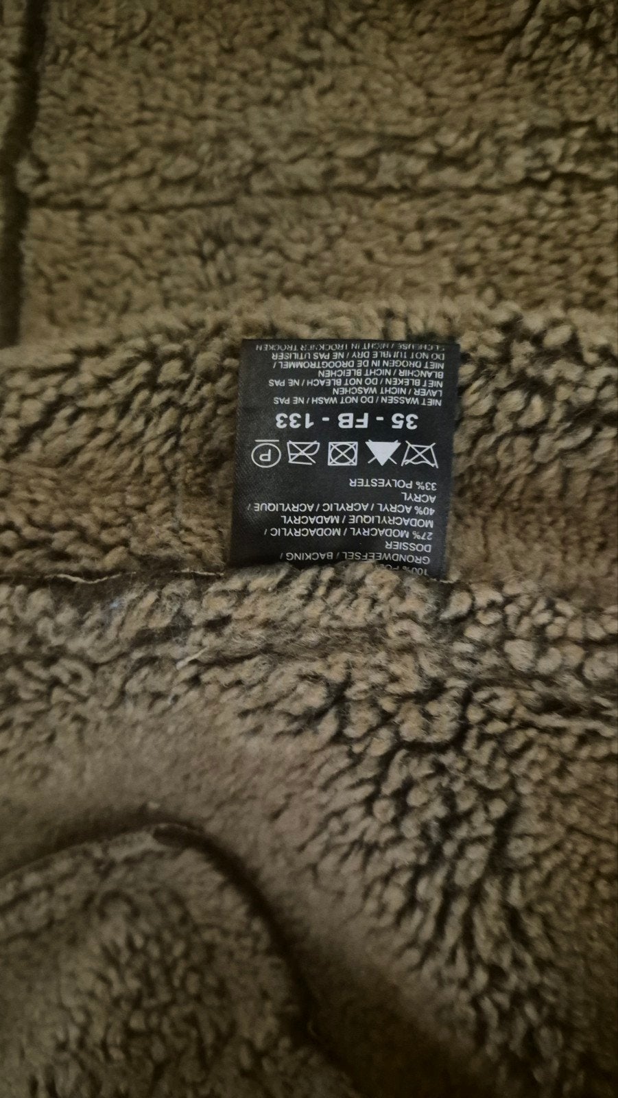 Mooie beige winterjas met bontkraag, Beige, Ophalen, Maat 38/40 (M), Onbekend