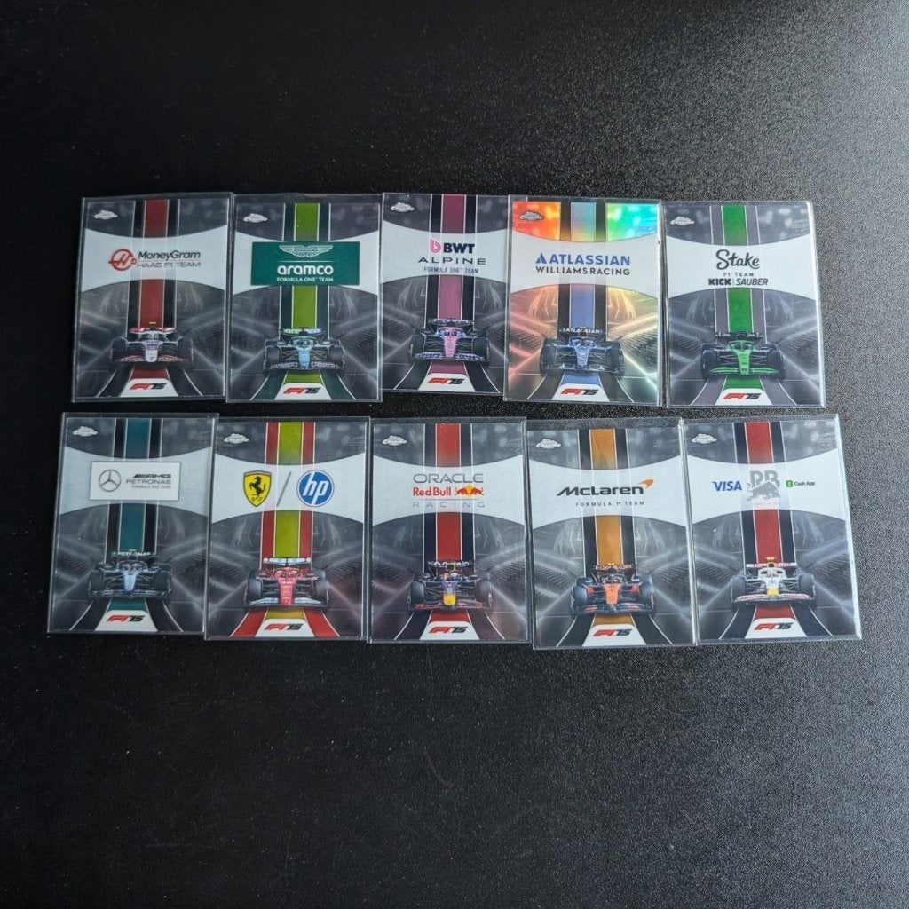 2025 topps Chrome f1 F1 team full set  10 cards, Ophalen of Verzenden, Nieuw, Meerdere plaatjes