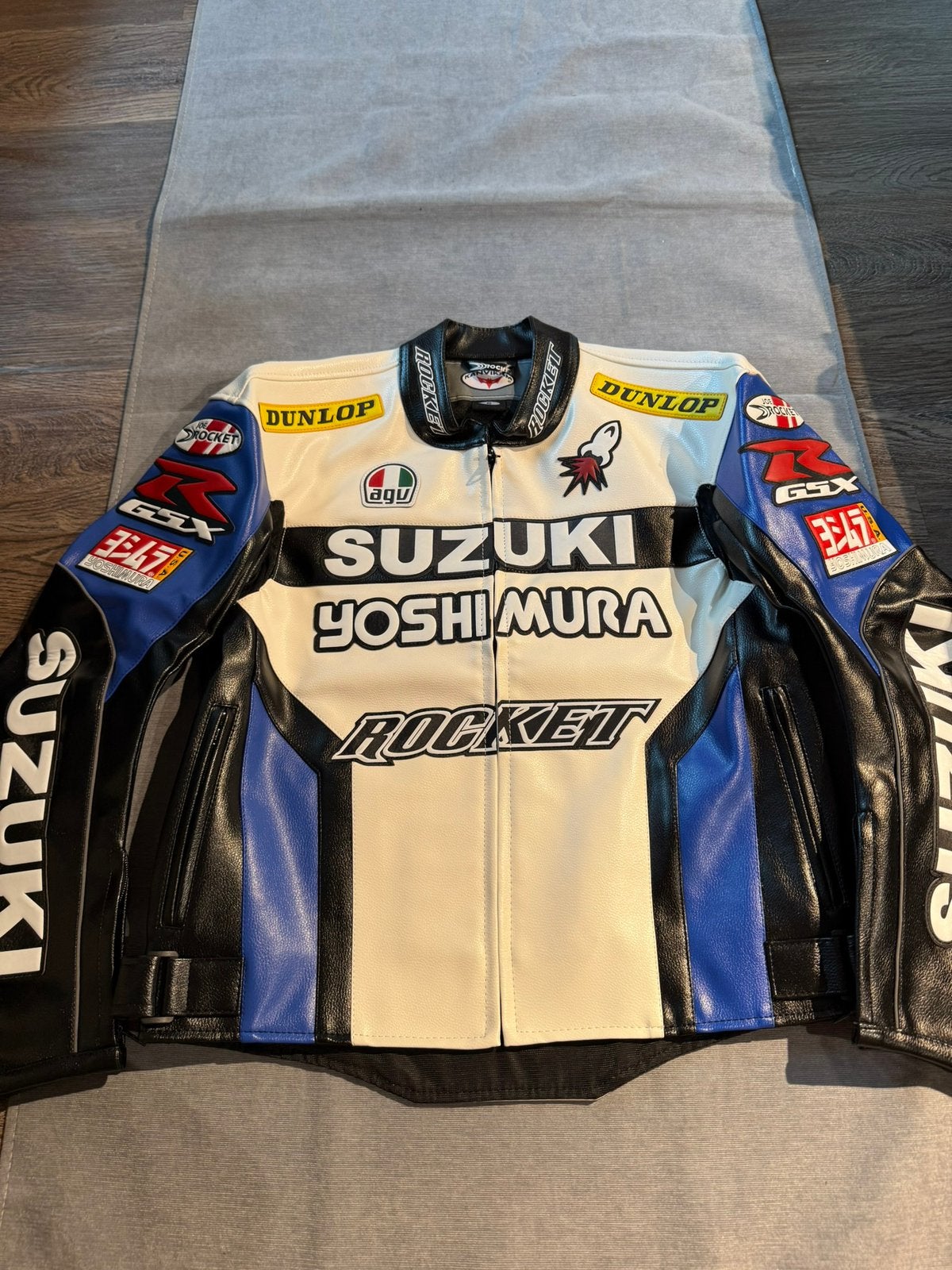 Suzuki Yoshimura Motorjas (Maat S) Vintage blauw, Motoren, Kleding | Motorkleding, Ophalen of Verzenden, Nieuw met kaartje, Dames