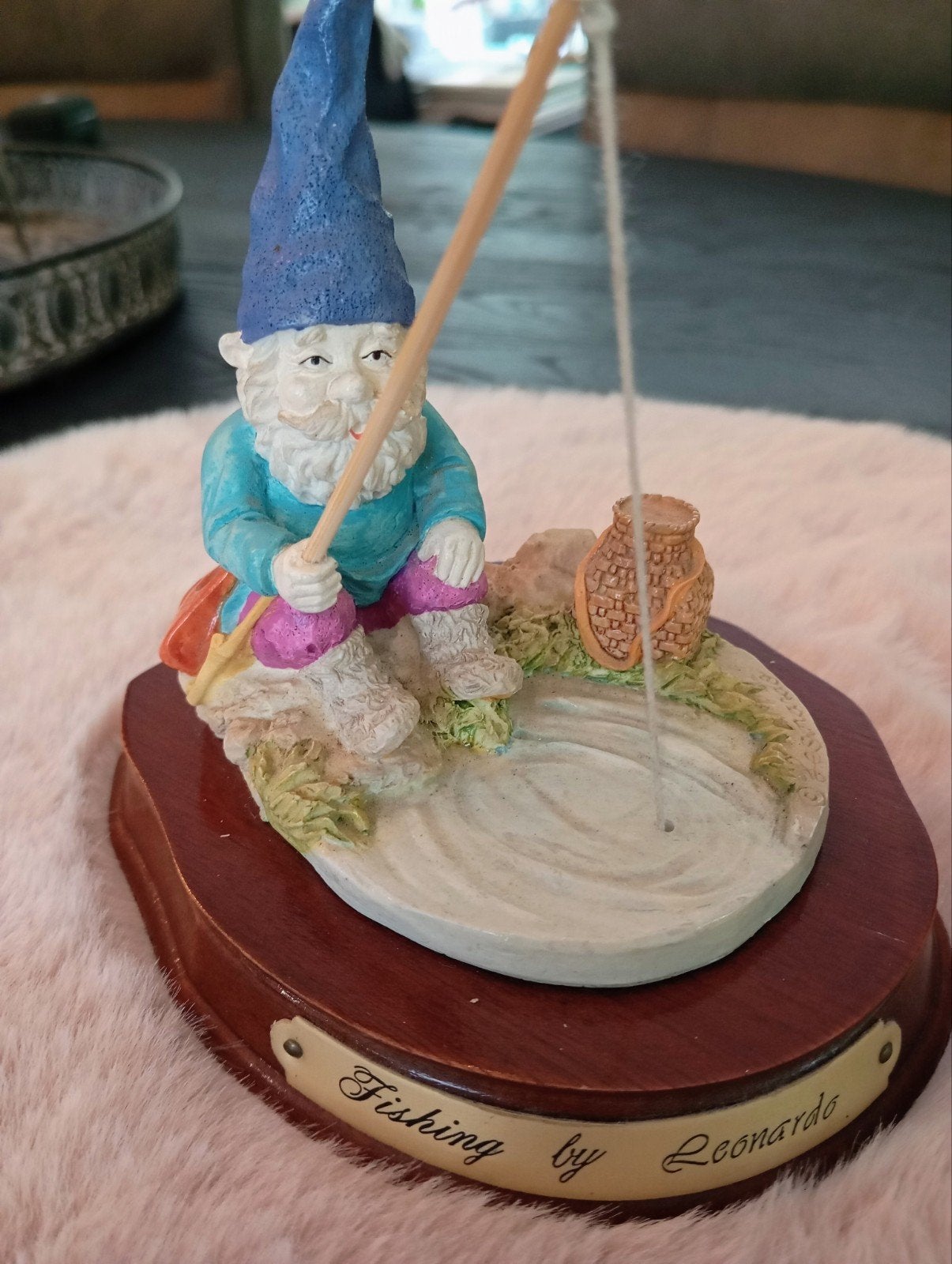 Leonardo beeldje 'Fishing' - Vissende kabouter, Ophalen of Verzenden, Gebruikt