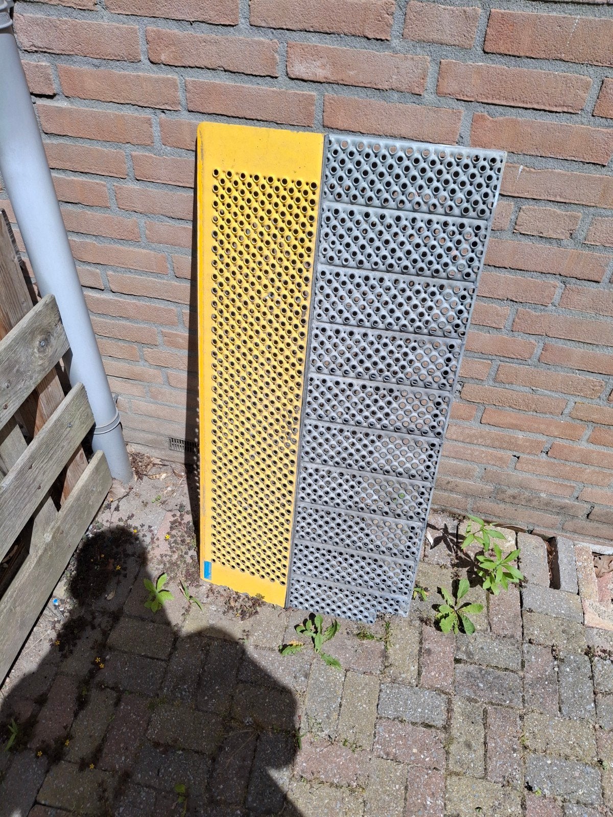 Ijzeren scootmobiel of rolstoel oprijplaat, Diversen, Rolstoelen, Gebruikt, Handbewogen rolstoel, Ophalen
