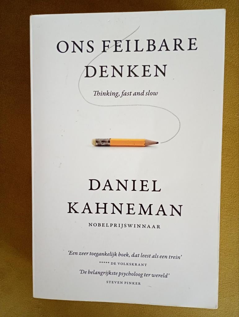 Ons Feilbare Denken - Daniel Kahneman, Boeken, Ophalen of Verzenden, Zo goed als nieuw, Cognitieve psychologie, Daniel Kahneman