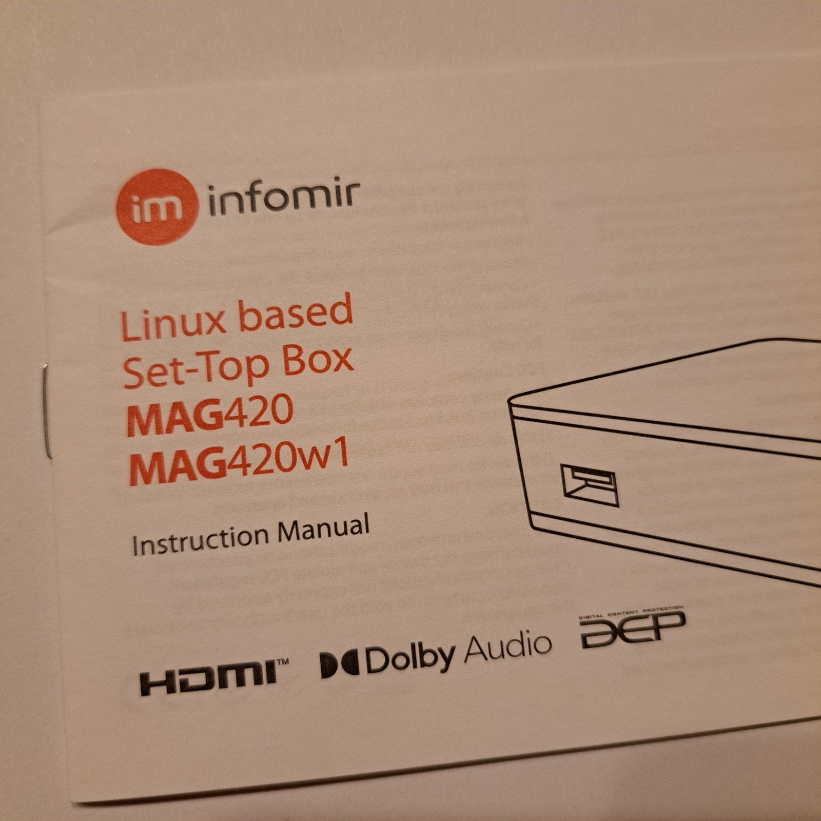 Infomir MAG420w1 Linux Set-Top Box. - Zo goed als nieuw, Ophalen of Verzenden, Zo goed als nieuw, Decoder