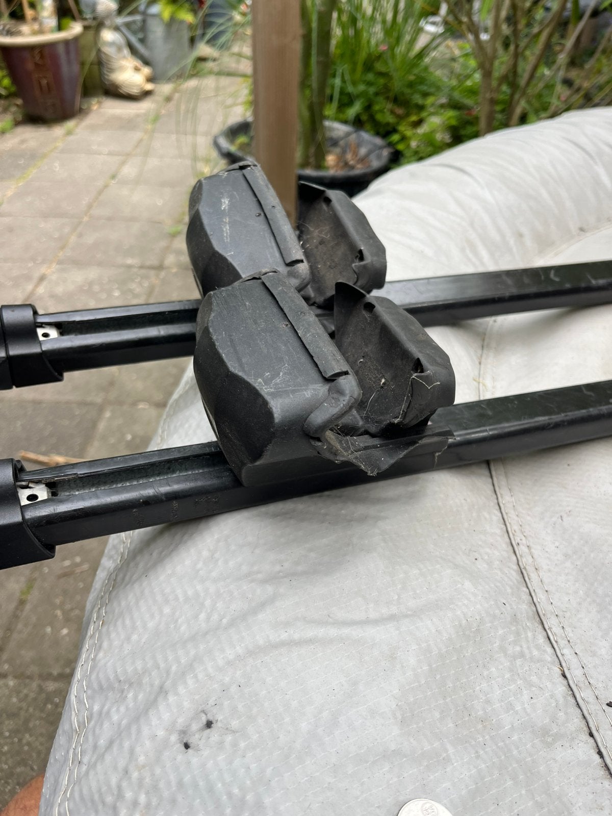 Dakdragers voor dakrailing universeel thule, afsluitbaar, Ophalen of Verzenden, Gebruikt