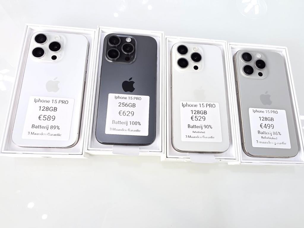 Iphone 15 PRO 256GB/ 128GB, RJ Smartphone Lelystad, 8223AC, Ophalen of Verzenden, Rjsmartphonelelystad@gmail.com