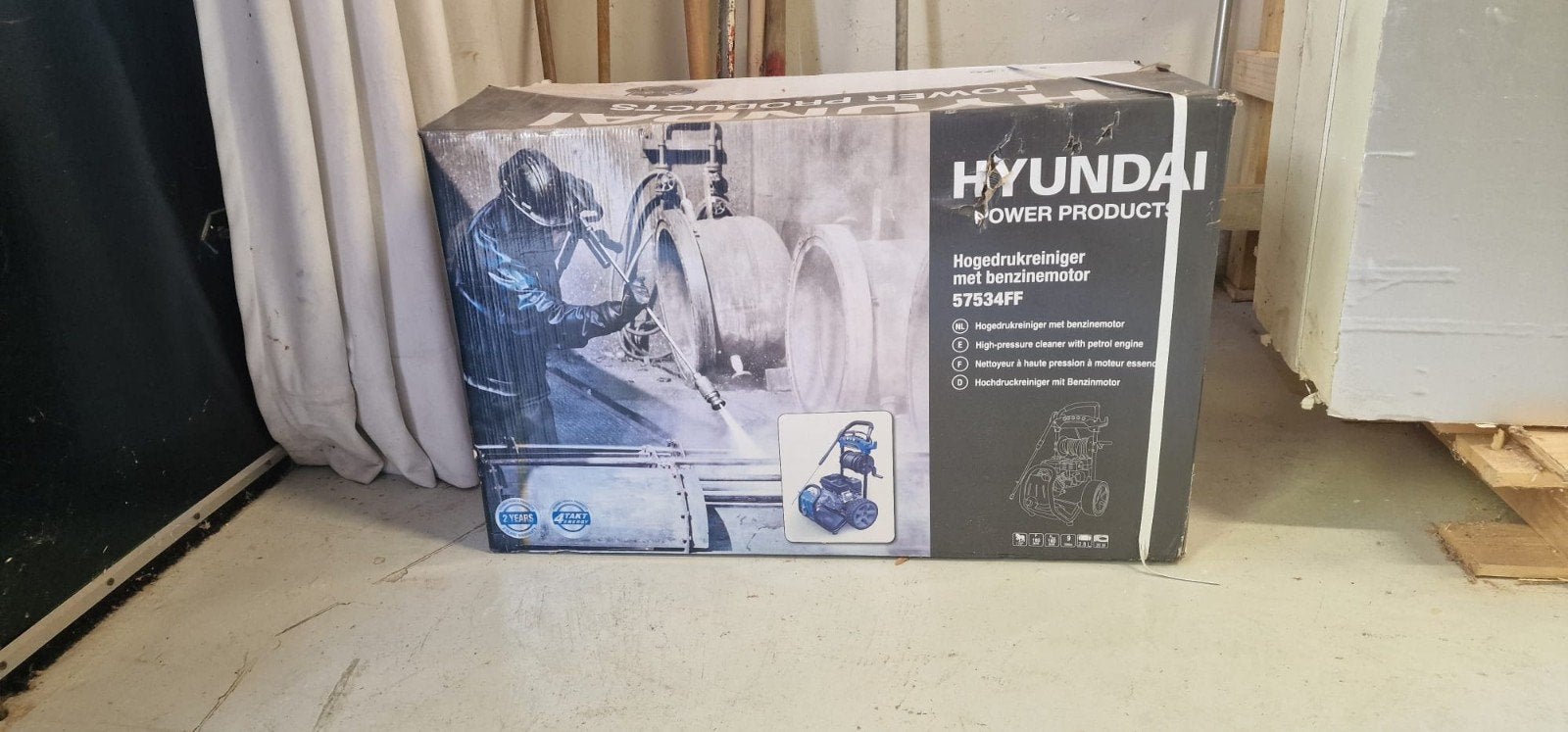 Nieuwe Hyundai Hogedrukreiniger met benzinemotor 57534FF, Ophalen of Verzenden, Nieuw, Benzine, Hyundai
