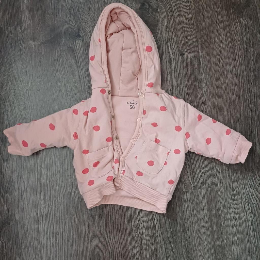Roze jasje met stippen van Prénatal, maat 56, Prénatal, Gebruikt, Meisje, Ophalen of Verzenden