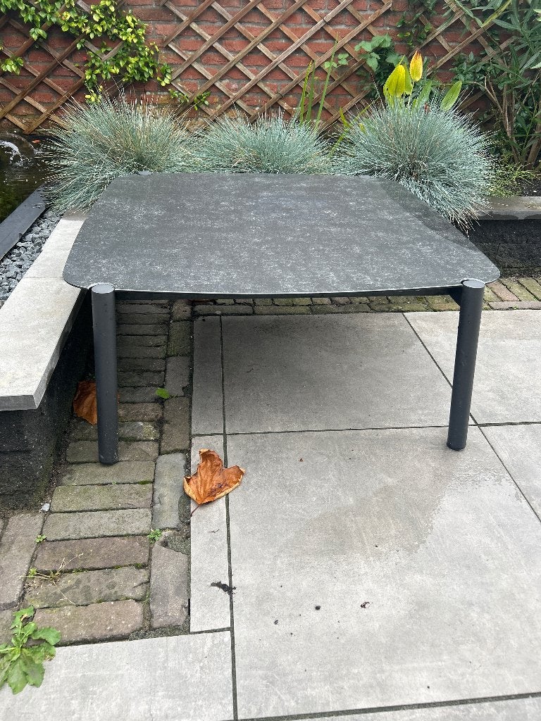 Moderne tuintafel - Vierkant, donkergrijs, Ophalen, Gebruikt, Vierkant, Metaal