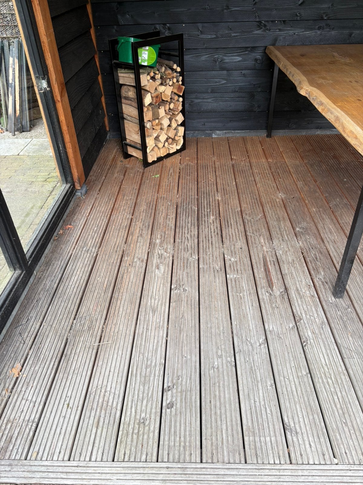 Douglas vlonderplanken 18 m² droog gelegen onder overkapping, Ophalen, Gebruikt, Hout