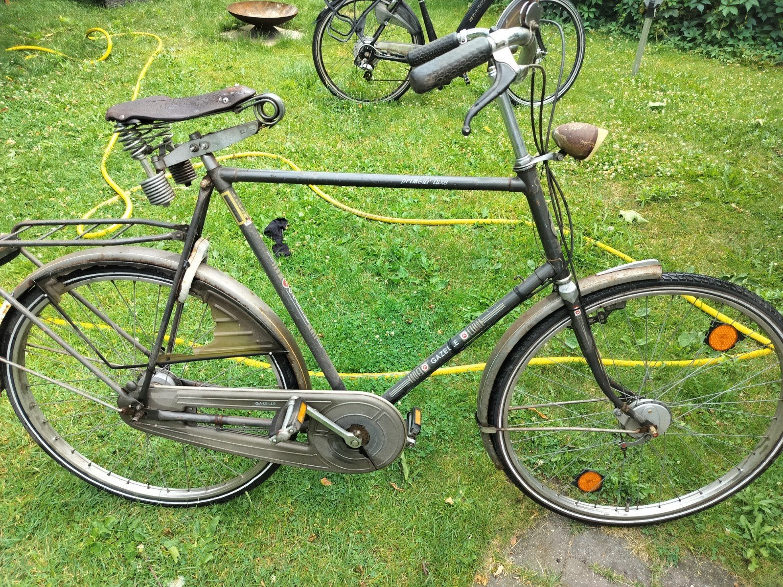 Vintage Gazelle fiets met extra hoog frame, Ophalen, Gebruikt, Velgrem, 56 cm of meer