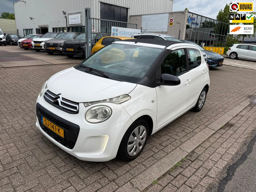Citroen C1 1.0 e-VTi Airscape Feel, NAP, Airco Dealer auto, Stof, Gebruikt, Euro 6, 4 stoelen