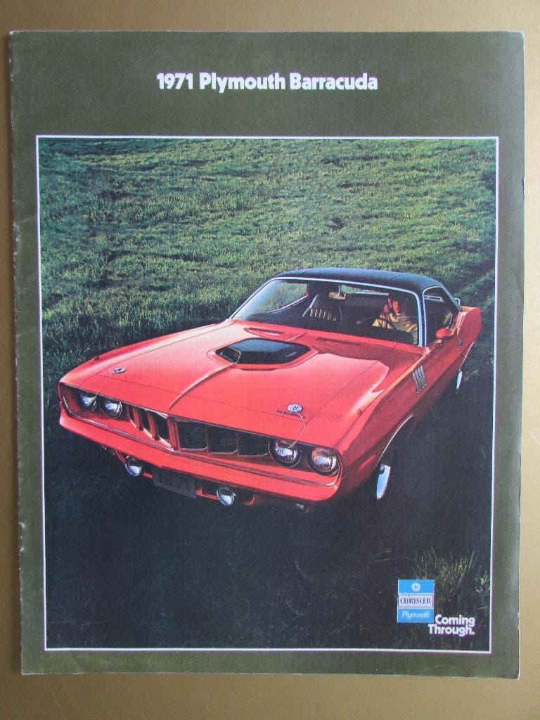 1971 Plymouth Barracuda brochure, Engels, Ophalen of Verzenden, Zo goed als nieuw, Overige merken