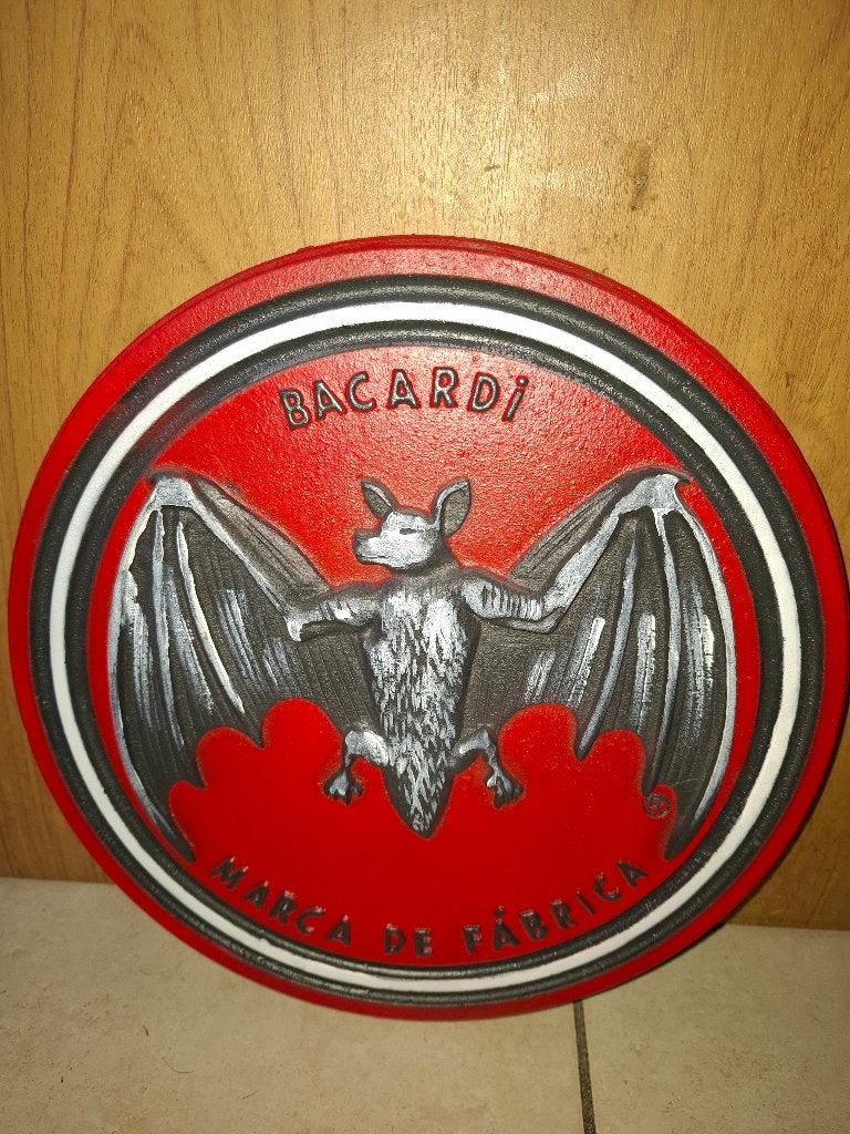 Bacardi rum reclamebord in gietijzer, Ophalen of Verzenden, Nieuw, Reclamebord