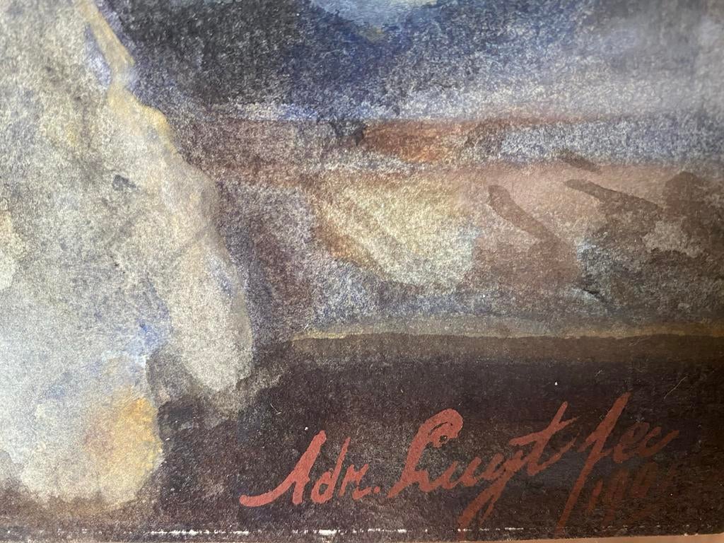 Aquarel van Adr. Luytjes, gesigneerd, Ophalen of Verzenden