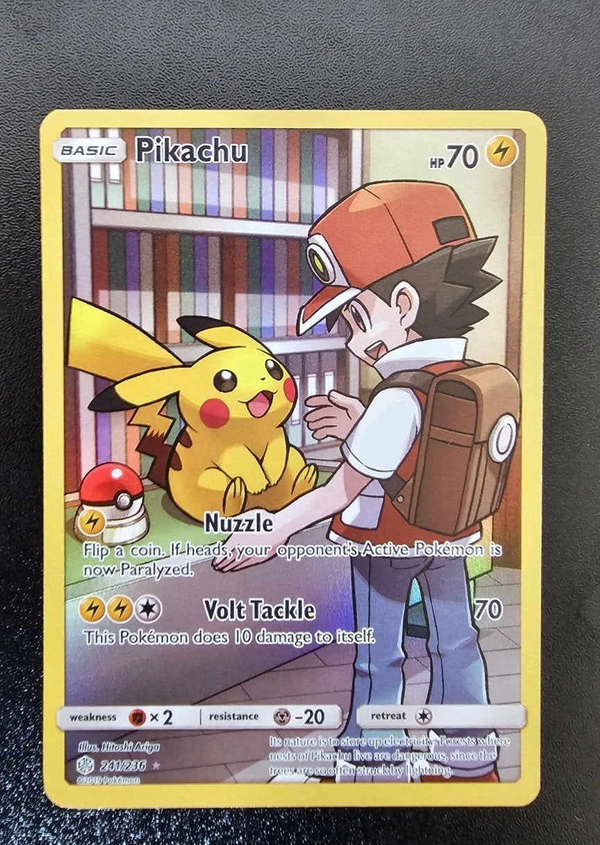 Pikachu & Red Pokemon Kaart - 241/236, Hobby en Vrije tijd, Verzamelkaartspellen | Pokémon, Ophalen of Verzenden, Zo goed als nieuw