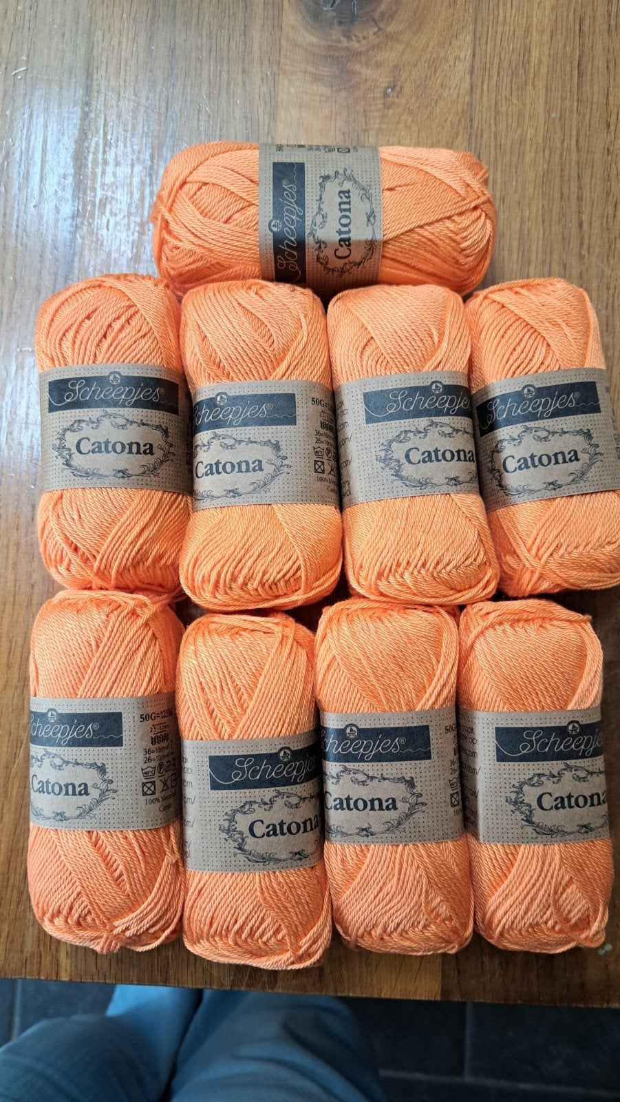 9 bollen Scheepjes Catona 50g - Nieuw, Breien of Haken, Nieuw, Ophalen of Verzenden, Scheepjes