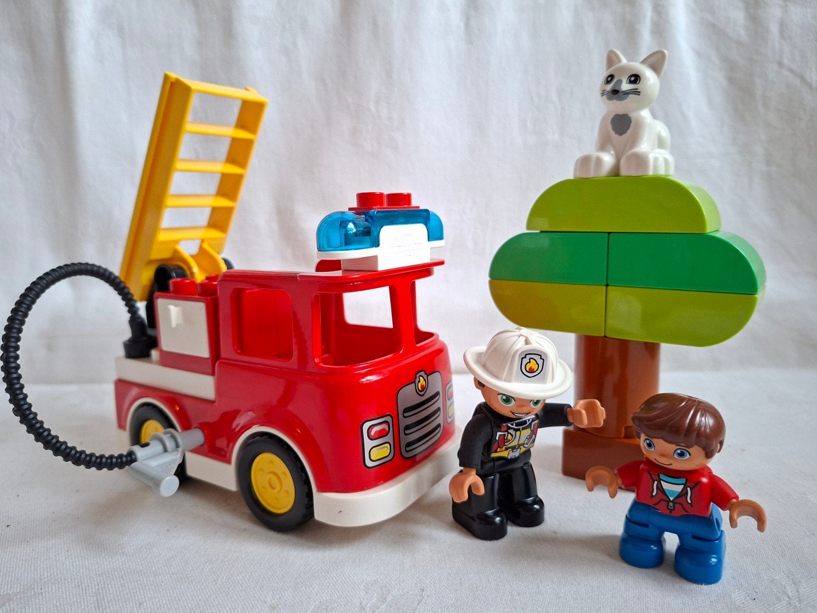 Duplo Brandweerauto set 10901 met extra brandweerspuit, Ophalen of Verzenden, Zo goed als nieuw, Duplo, Complete set