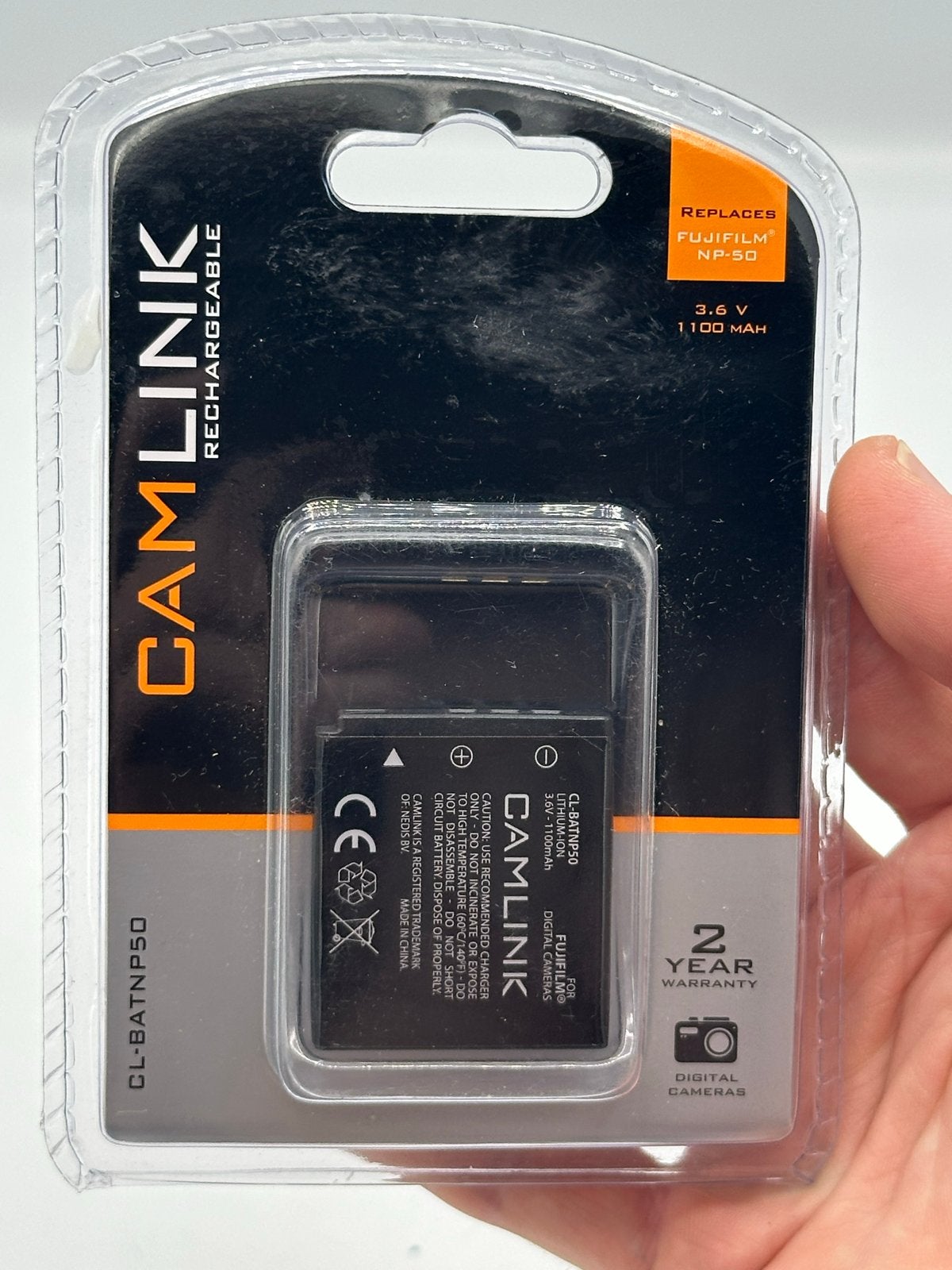 Camlink CL-BATNP50 Accu voor Fujifilm NP-50, Overige merken, Fujifilm, Nieuw, Ophalen of Verzenden