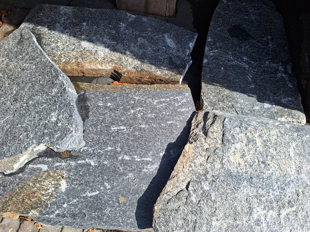 prachtige Griekse flagstones Karystos Black Kwartsiet, Ophalen of Verzenden, Nieuw, Natuursteen, Terrastegels