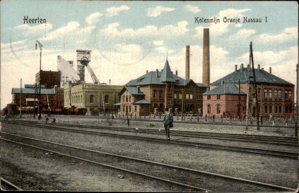 Heerlen - Kolenmijn Oranje Nassau I - Mijngebouwen, Ophalen of Verzenden, Voor 1920, Gelopen, Limburg