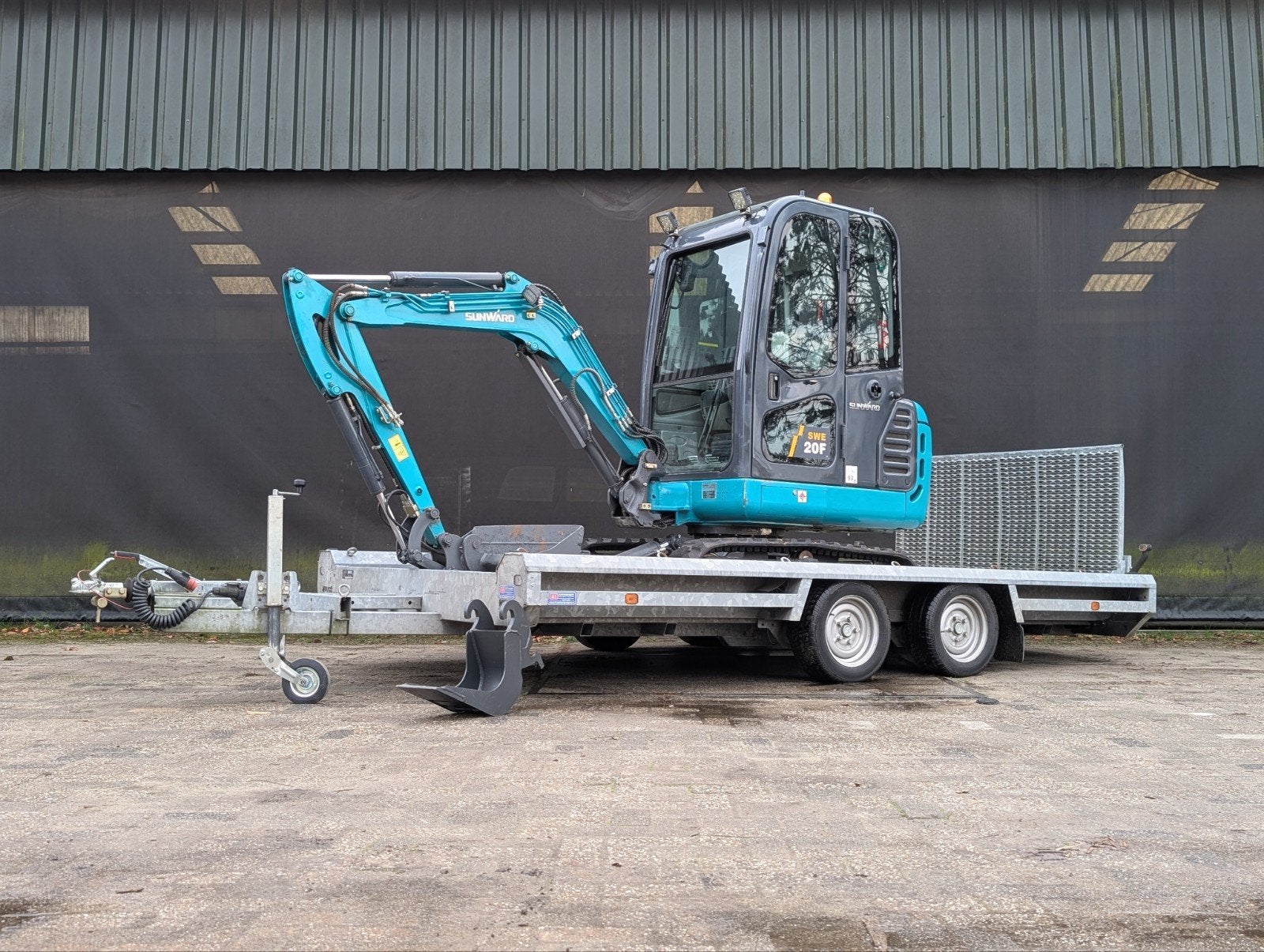 Hulco Terrax-2 3000KG MACHINETRANSPORTER AANHANGER 3TON, Ophalen, Zo goed als nieuw