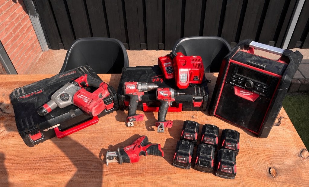 Milwaukee gereedschap mooie set!, Ophalen, Zo goed als nieuw, Boormachine