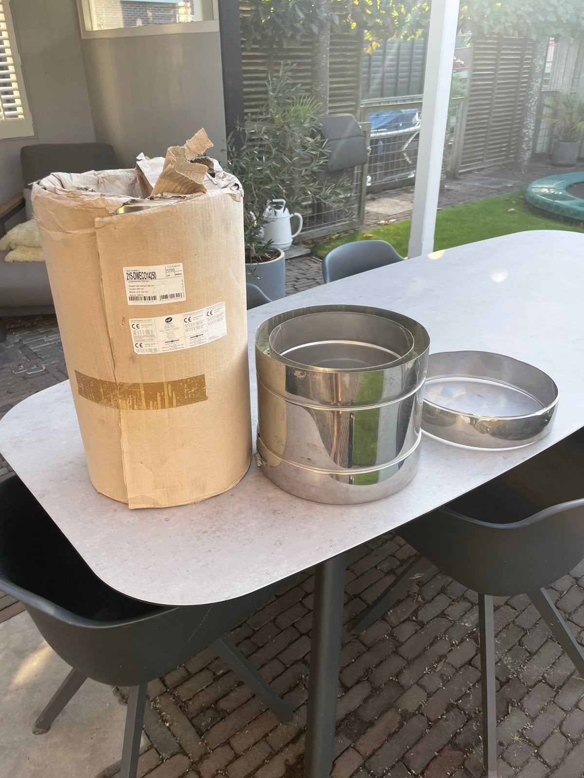 Dweco kachelpijp dubbelwandig rvs, Ophalen of Verzenden, Nieuw, Inbouwhaard, Houthaard