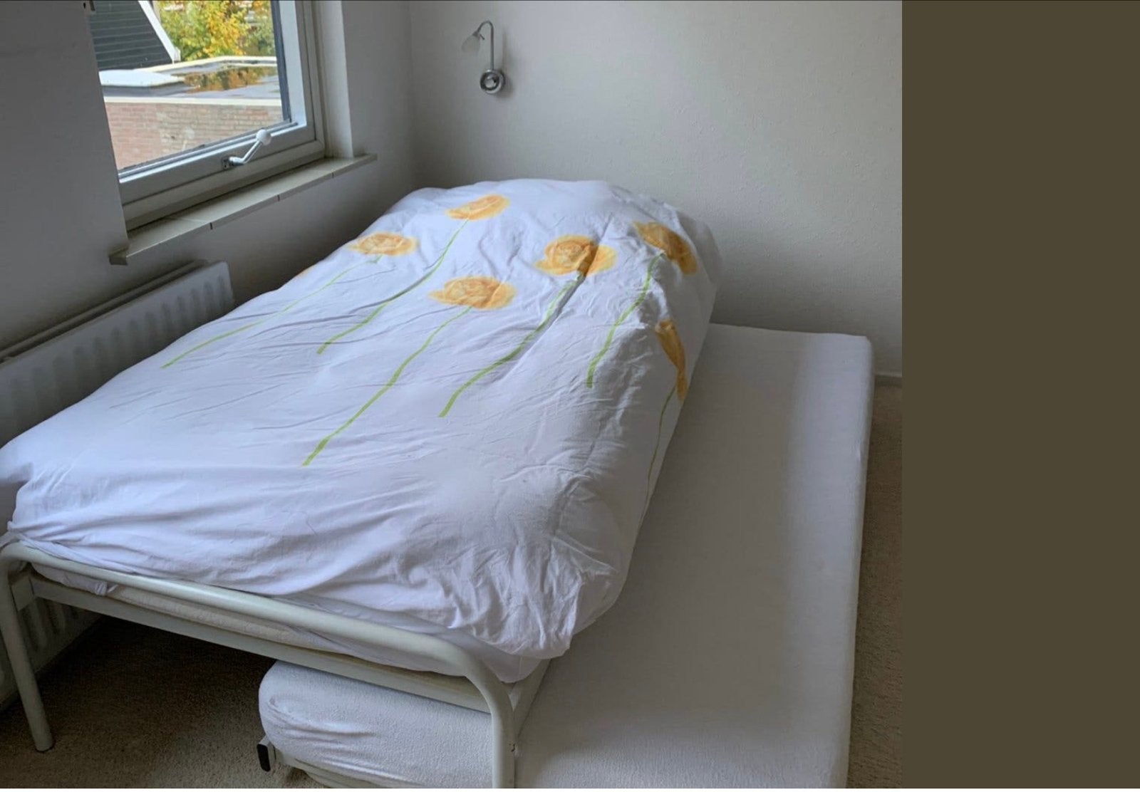Onderschuifbed - Logeerbed, Huis en Inrichting, Ophalen, 90 cm, Eenpersoons, Wit