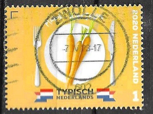 Nederland 2020 Postzegel "Typisch Nederlands" Wortels, Ophalen of Verzenden, Na 1940, Gestempeld