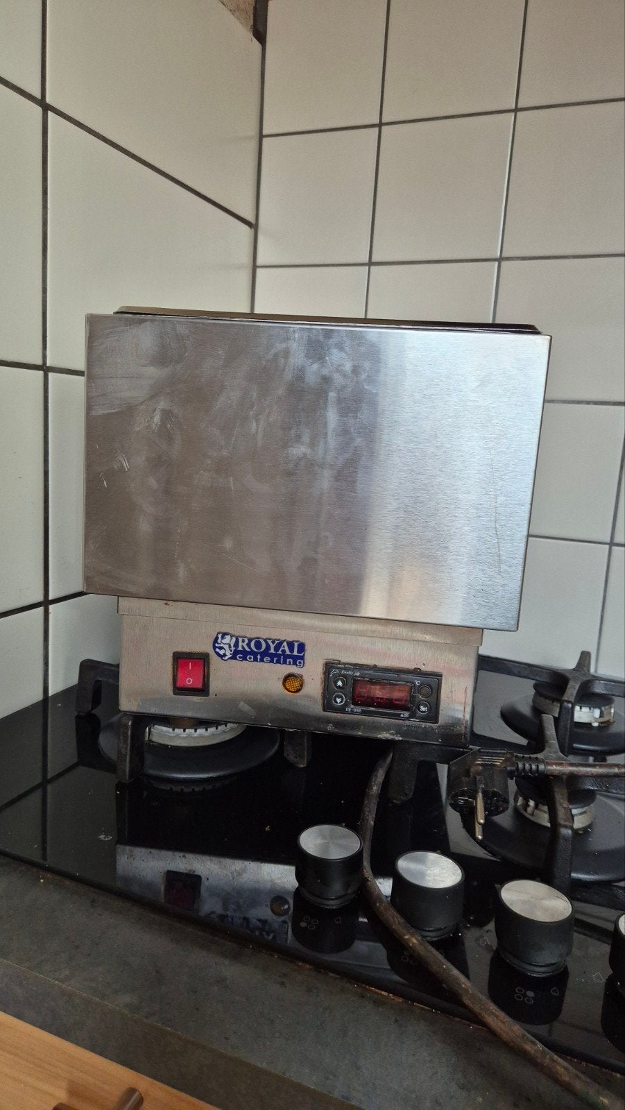 Professionele chocoladesmelter/warmhoudbak te koop!, Ophalen, Overige typen, Zilver, Zo goed als nieuw