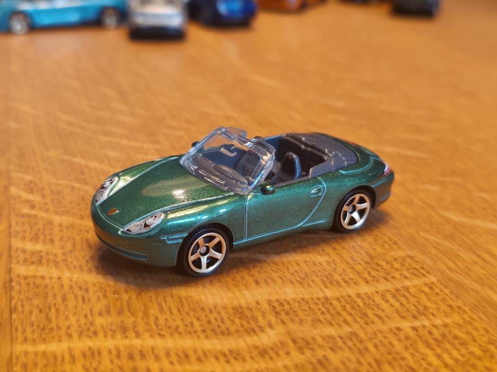 Matchbox Porsche 911 Cabrio GROEN, Ophalen of Verzenden, Zo goed als nieuw, Auto