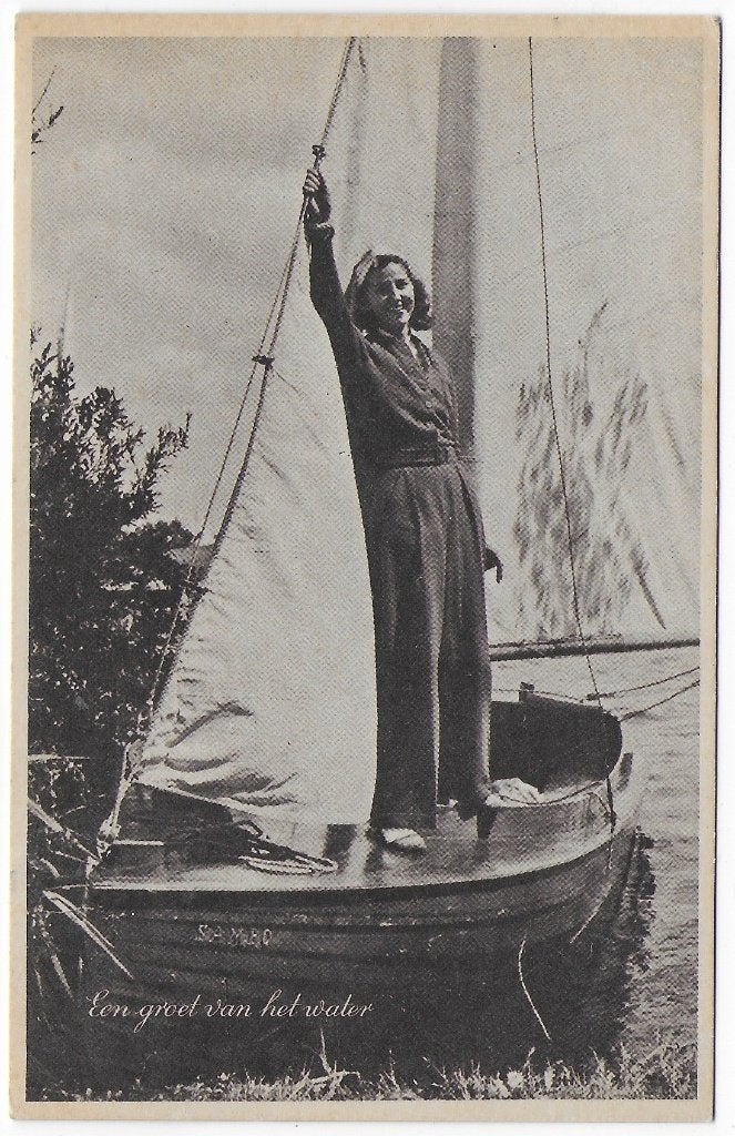 Loosdrecht watersport oude gelopen ansichtkaart (B6509), Ophalen of Verzenden, Voor 1920, Noord-Holland