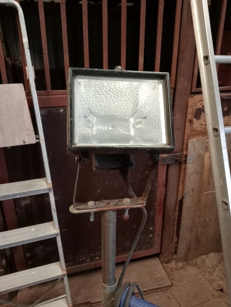 Werklamp, Ophalen, Gebruikt, Met statief, Lamp