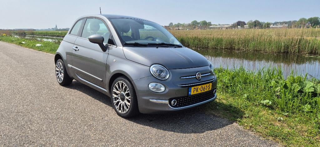 Fiat 500 Twinair Turbo 80pk Dualogic 2017 Grijs, Auto's, Fiat, Stof, 31 €/maand, Origineel Nederlands, Elektrische buitenspiegels
