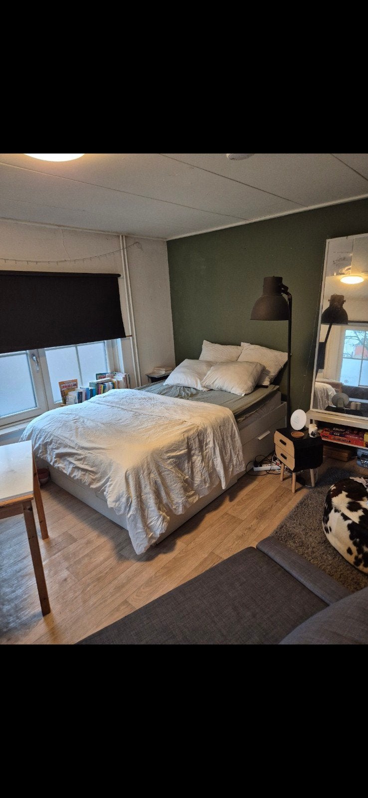 IKEA BRIMNES Bedframe + lattenbodems (opberglades) 140x200cm, Ophalen, Gebruikt, Wit, Modern, Functioneel