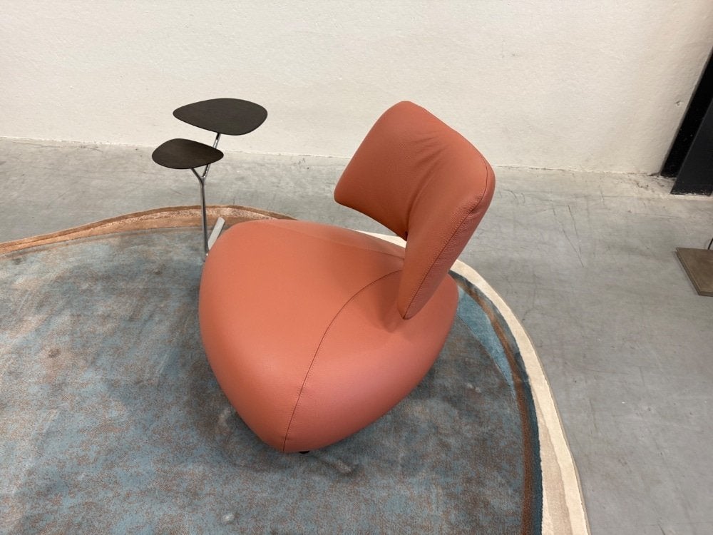 Nieuw Leolux Pallone Pa Fauteuil Roze leer Design stoel, Leolux, Info@leolux.nl, Nieuw, Ophalen of Verzenden